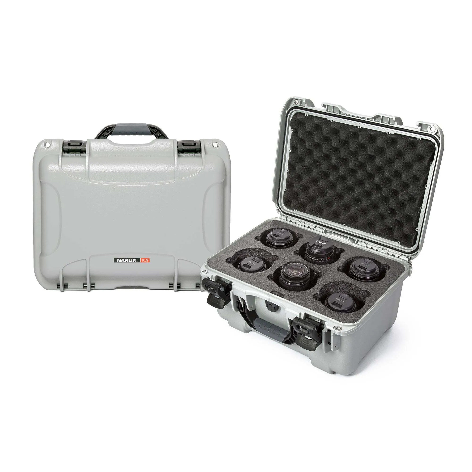Nanuk 918 Case with Foam Insert for Set of Six Lenses