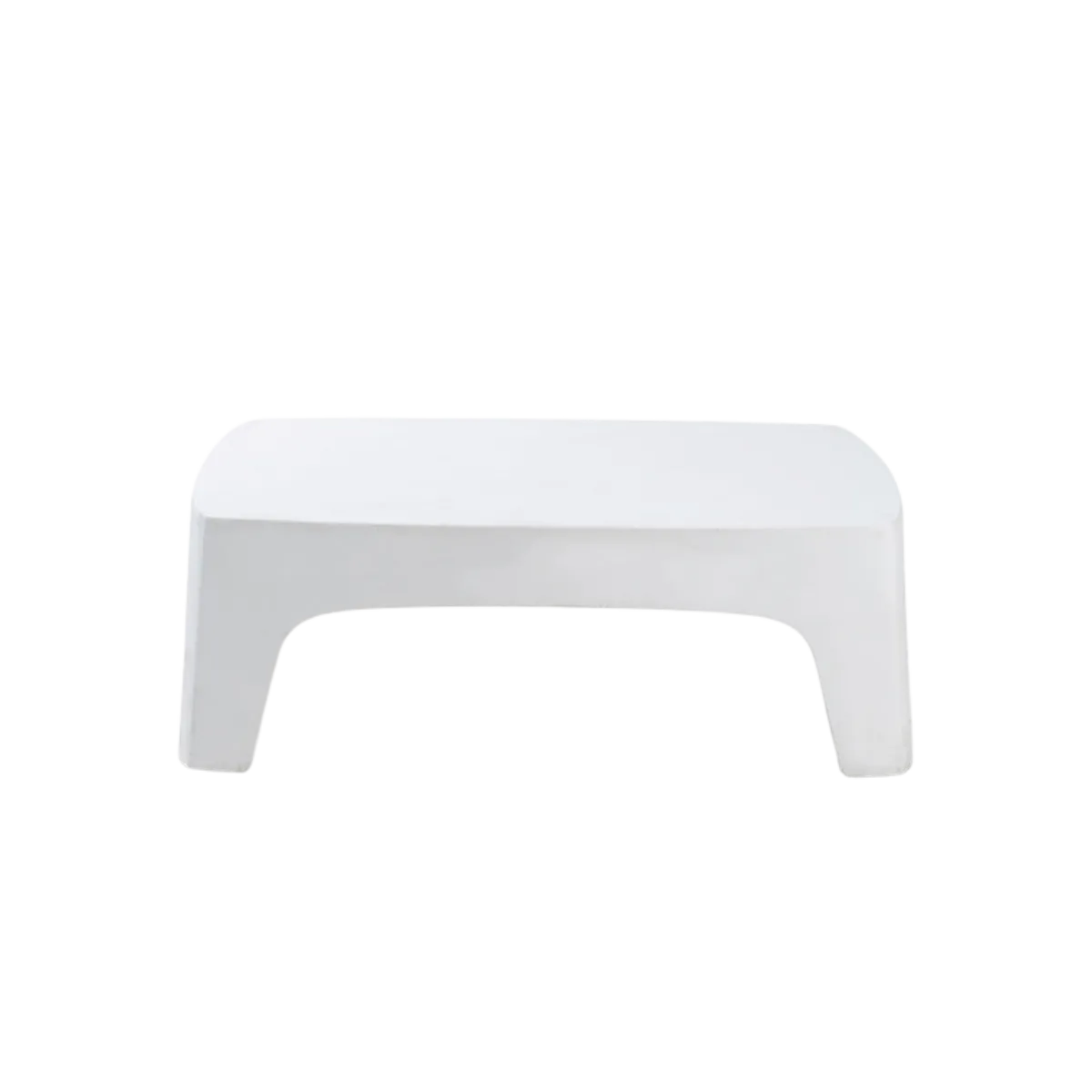 Coffee Table - Indoor/Outdoor solid resin, white