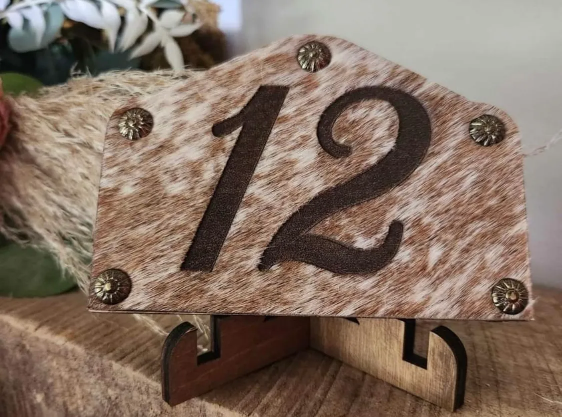 Cowhide Table Numbers