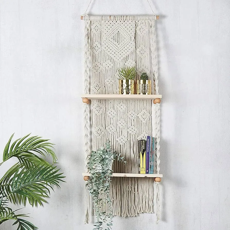 מקרמה 2 מדפים תלויים