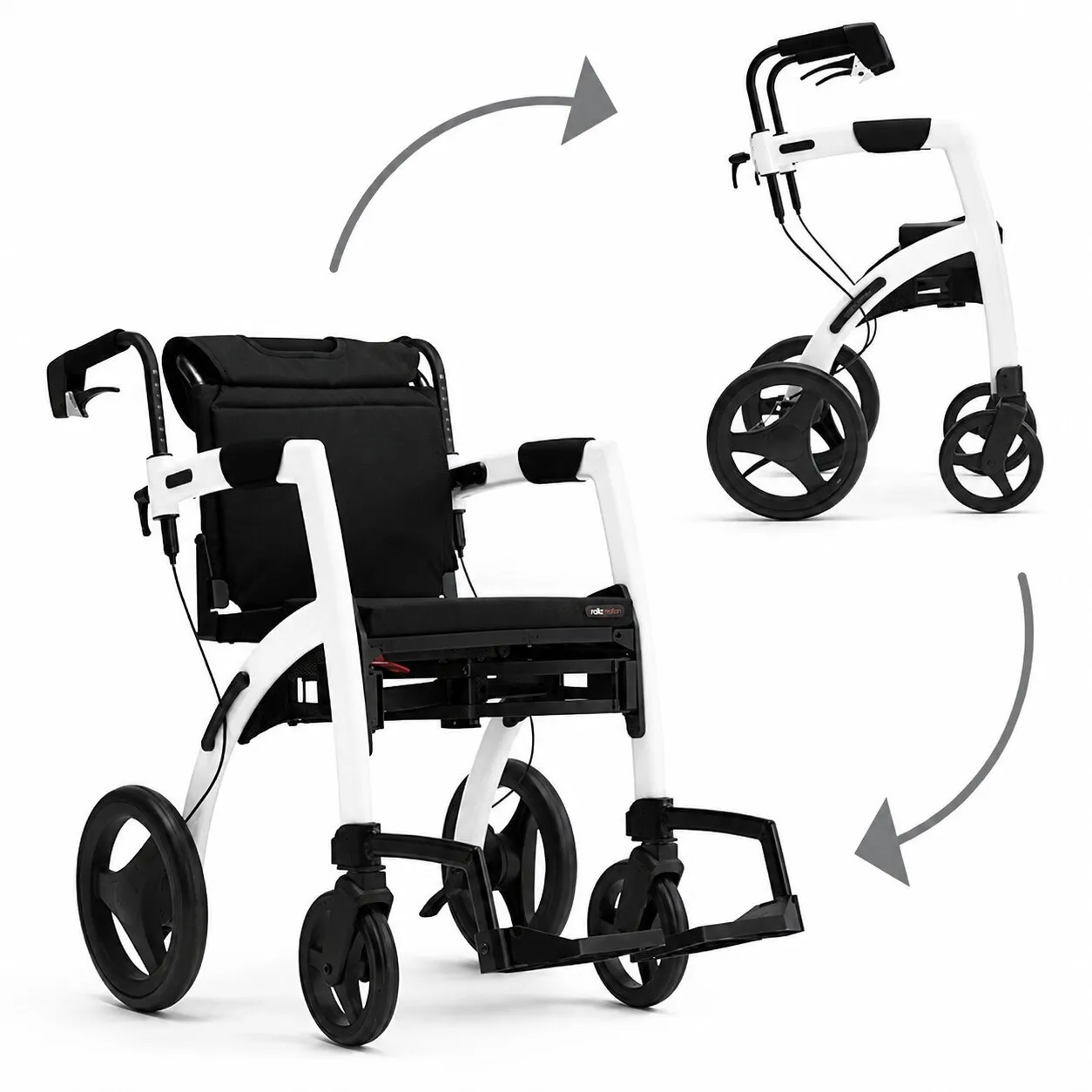 2-in-1 rollator-rolstoelcombinatie "Rollz Motion" huren