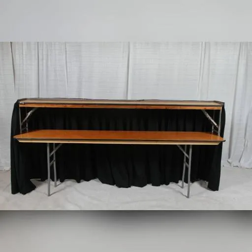 6ft Bar Stepped With Skirt (showing backside)