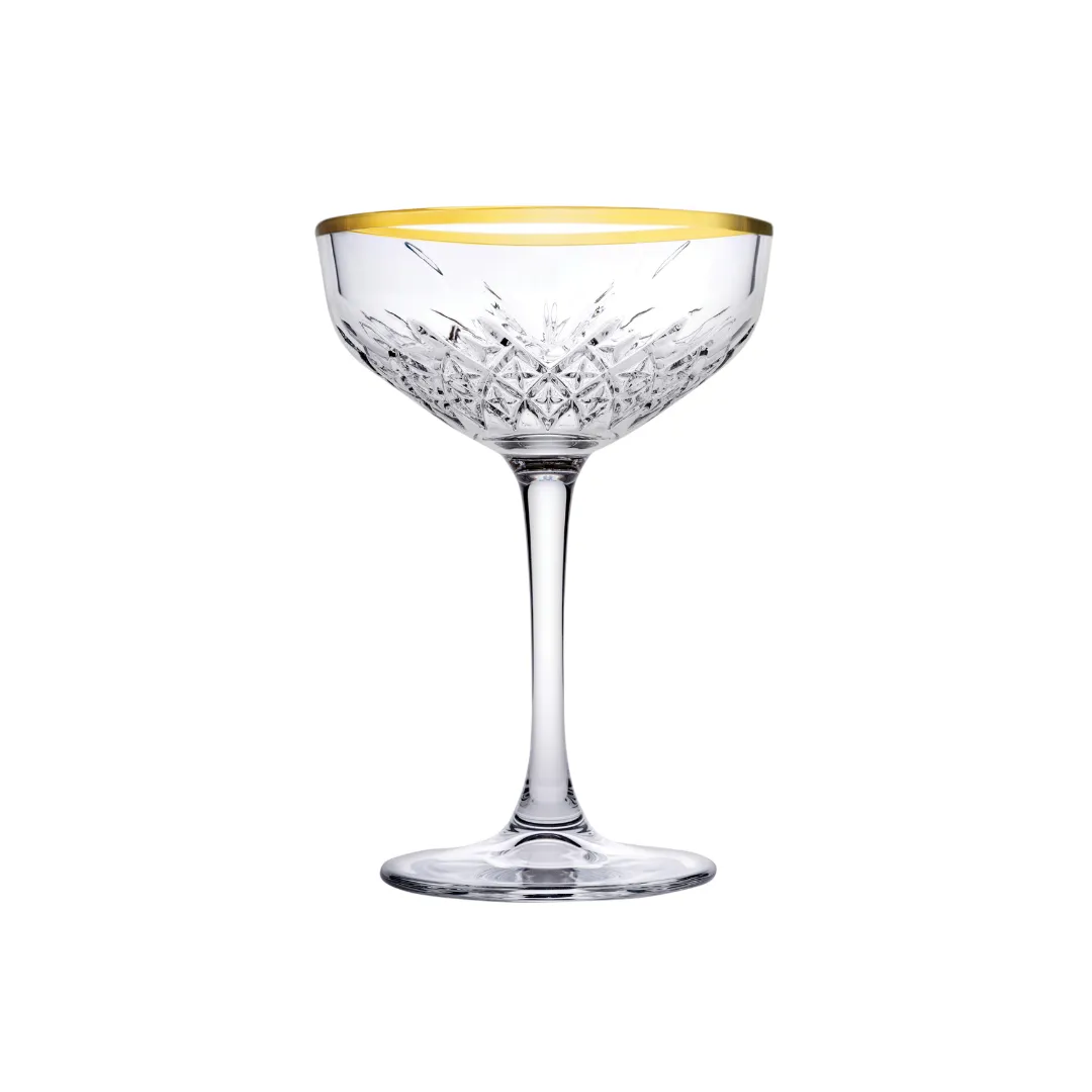 Champagnecoupe gouden rand, 26 cl