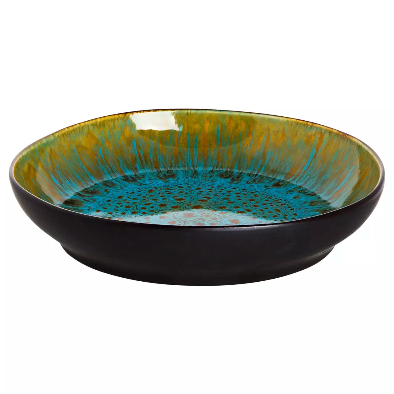 Bord Lotus Diep 21 cm Stoneware Turquoise