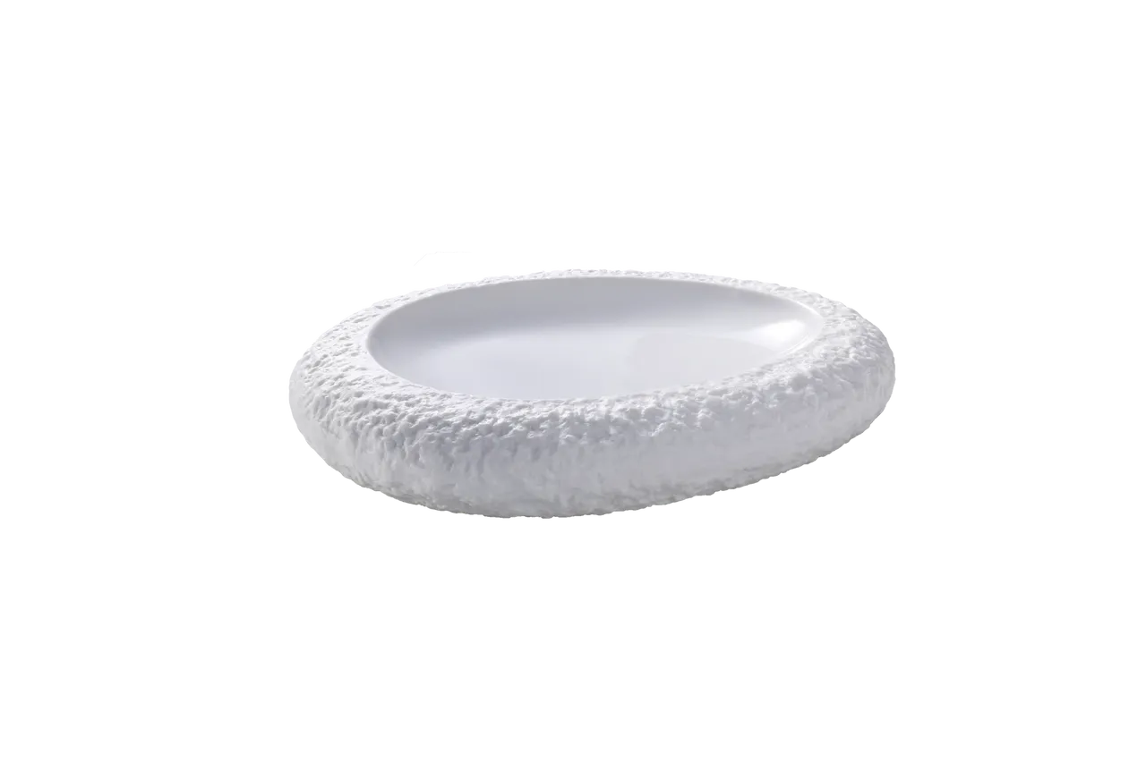 Bord Calcaire 23 x 19 cm Wit