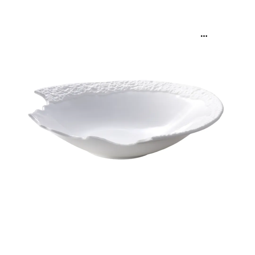 Bord diep Calcaire 30 cm Wit