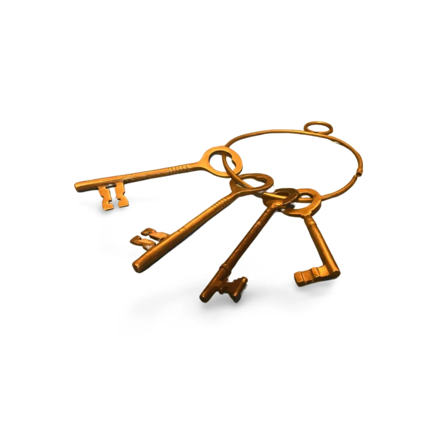 Keys - Large Old On Brass Ring