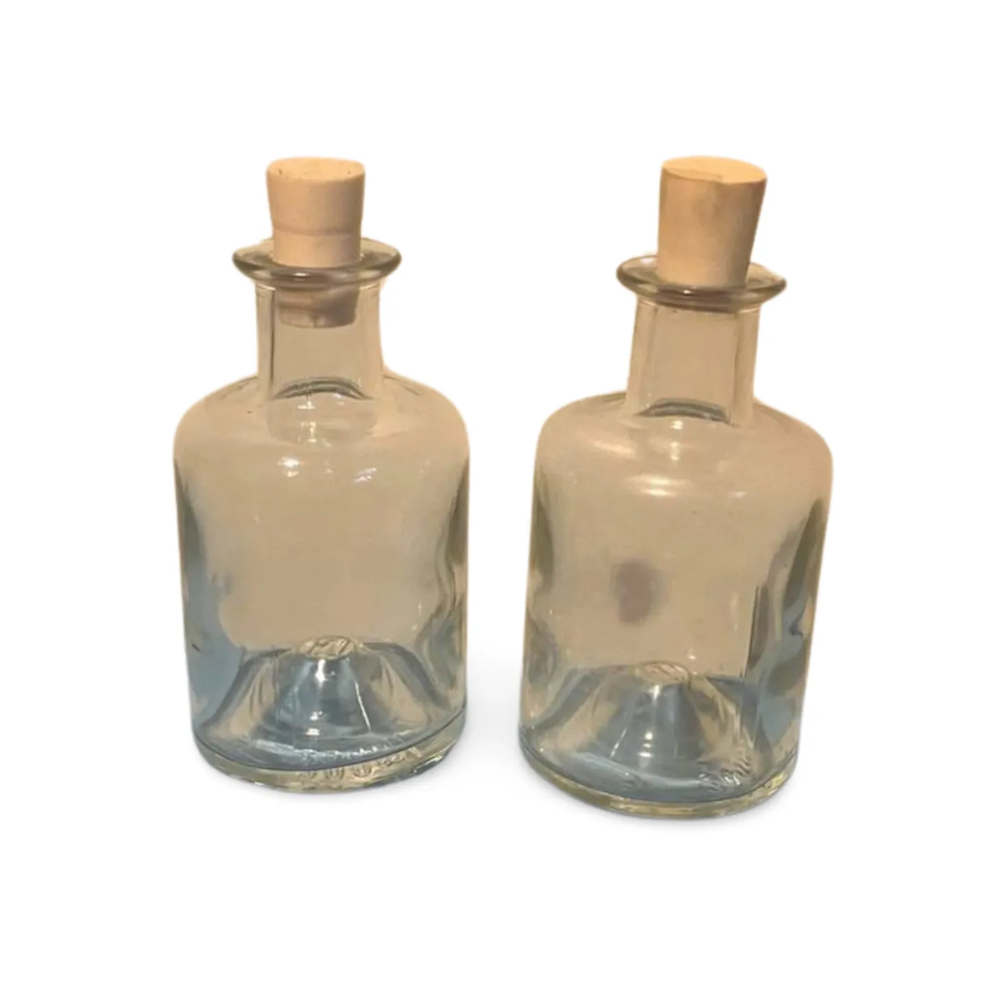 Glass Bottles With Cork - Pair