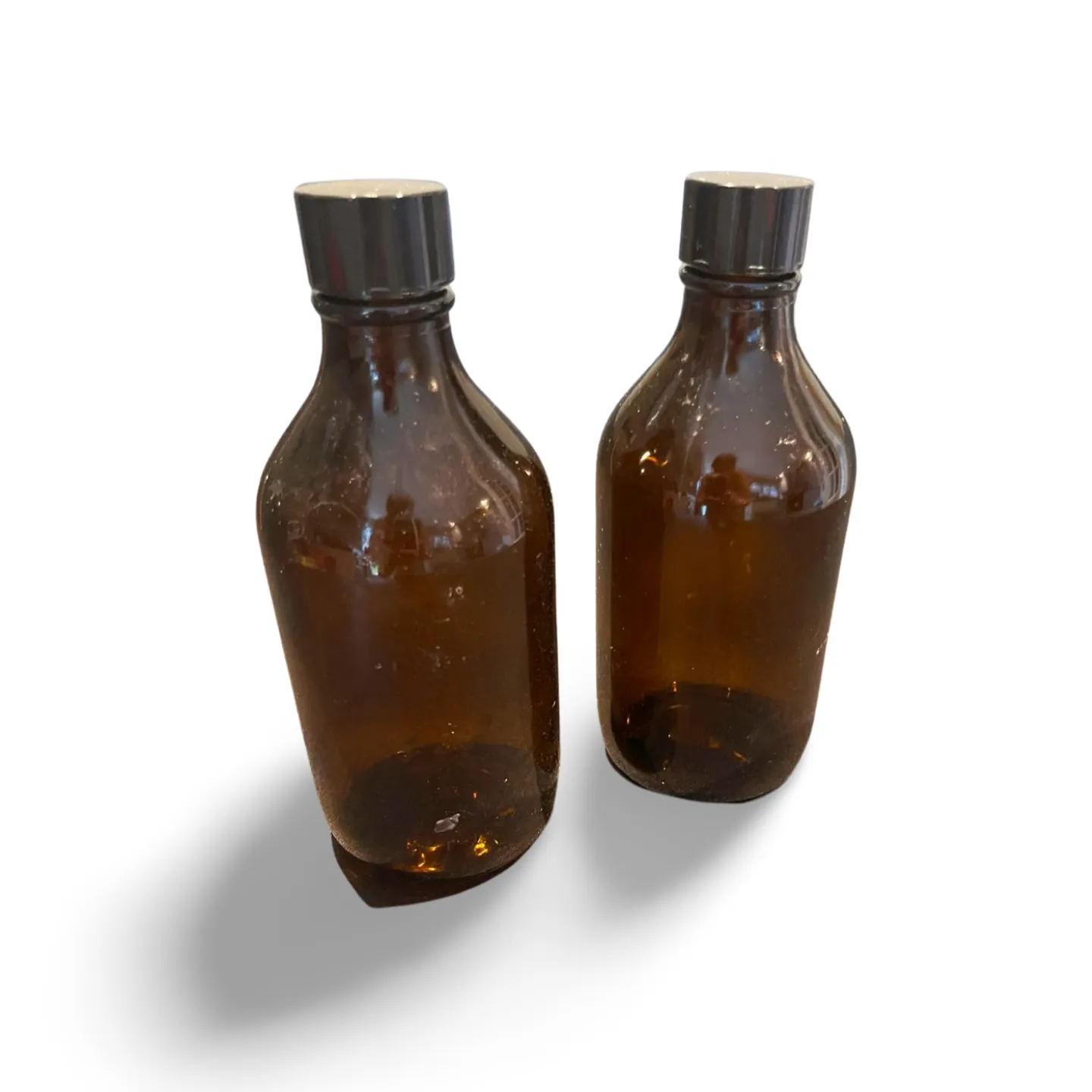 Medicine Bottle -  Glass, Amber, Large