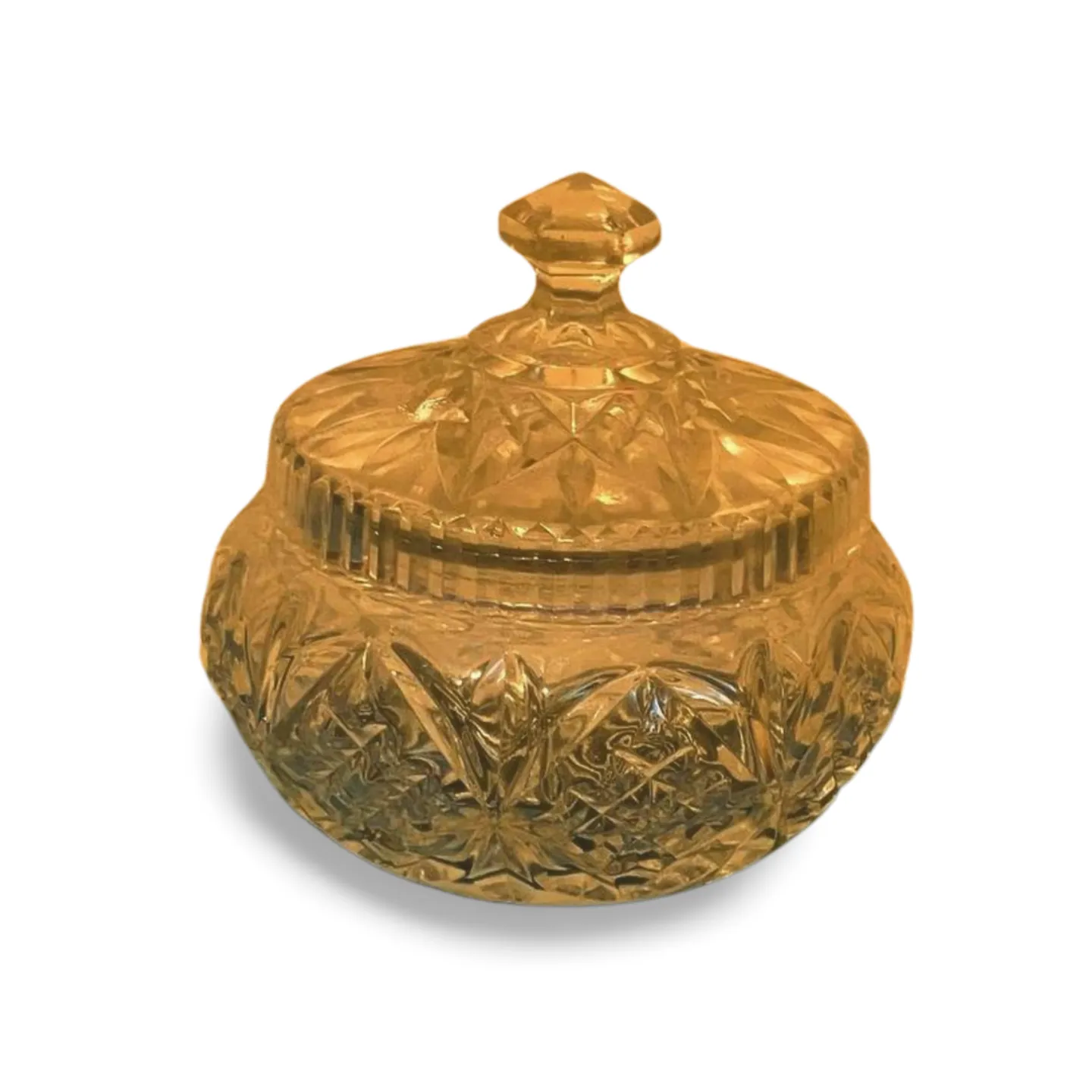 Powder Bowl - Cut Glass With Lid Type 1