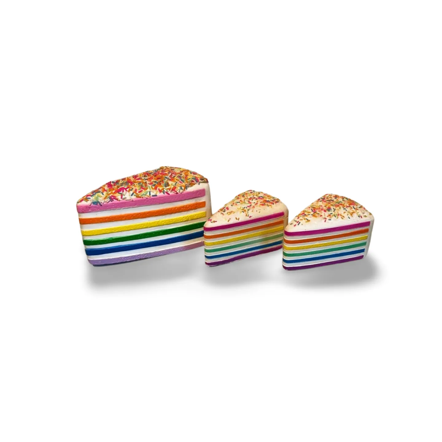 Cake Slices - Rainbow x 3 (Panto Style)