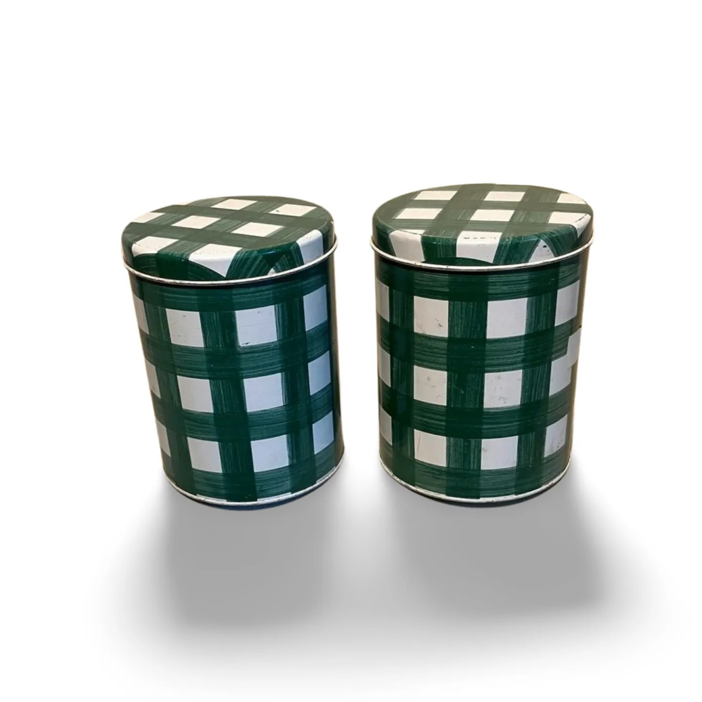Kitchen Canister - Green Checked