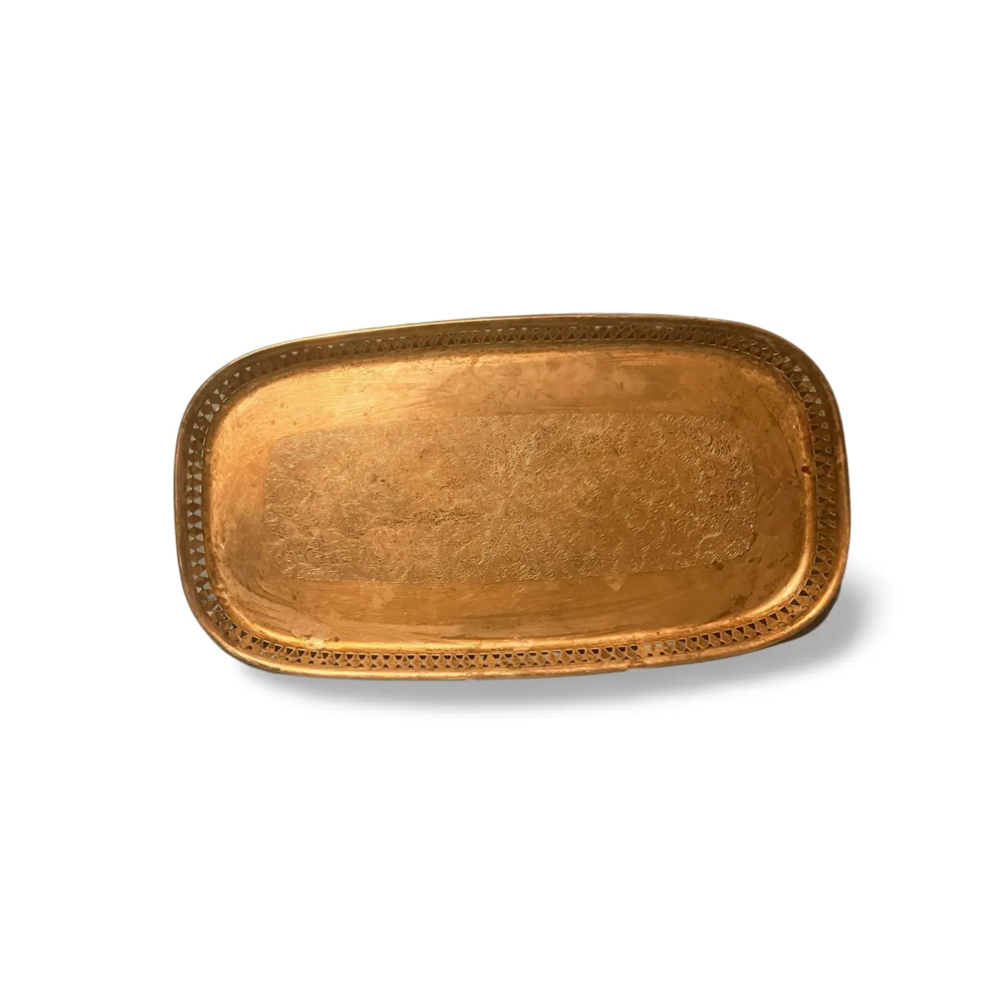 Tray - Silver Oblong With Palisade Rim