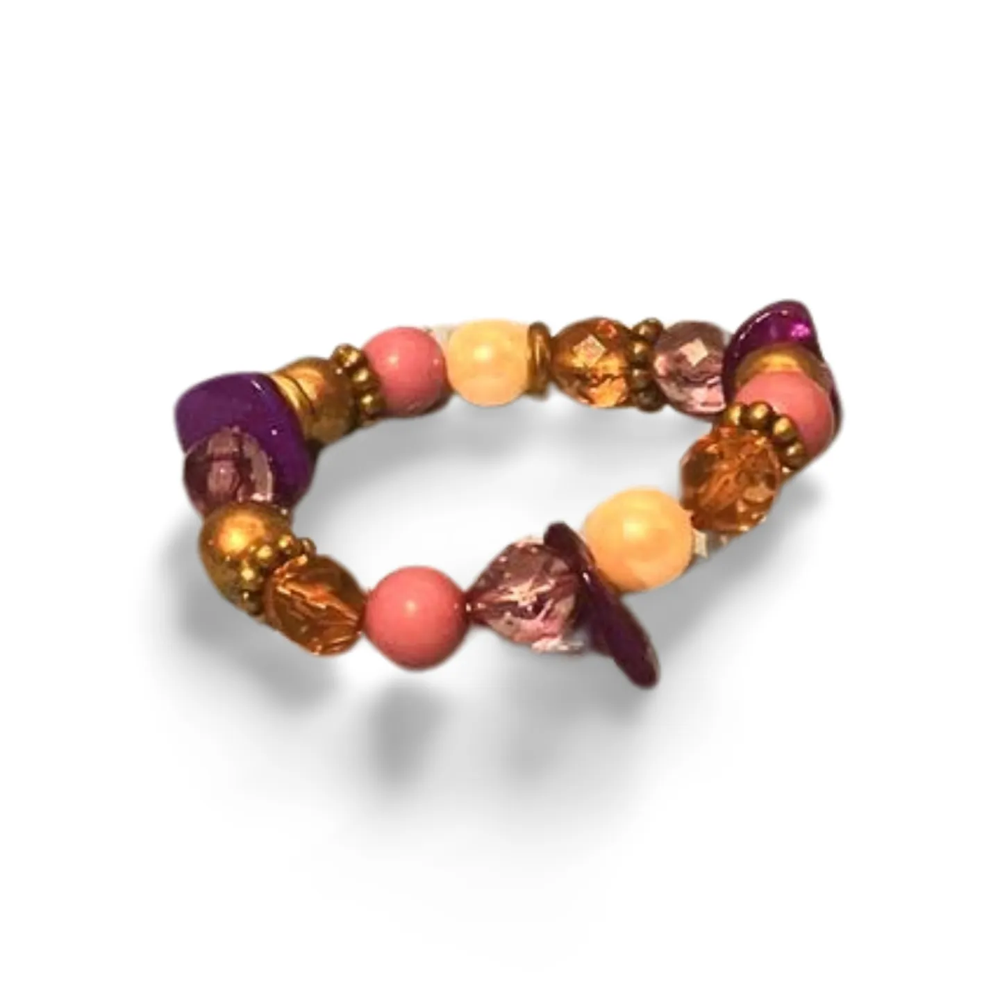 Bracelet - Purple Beaded 