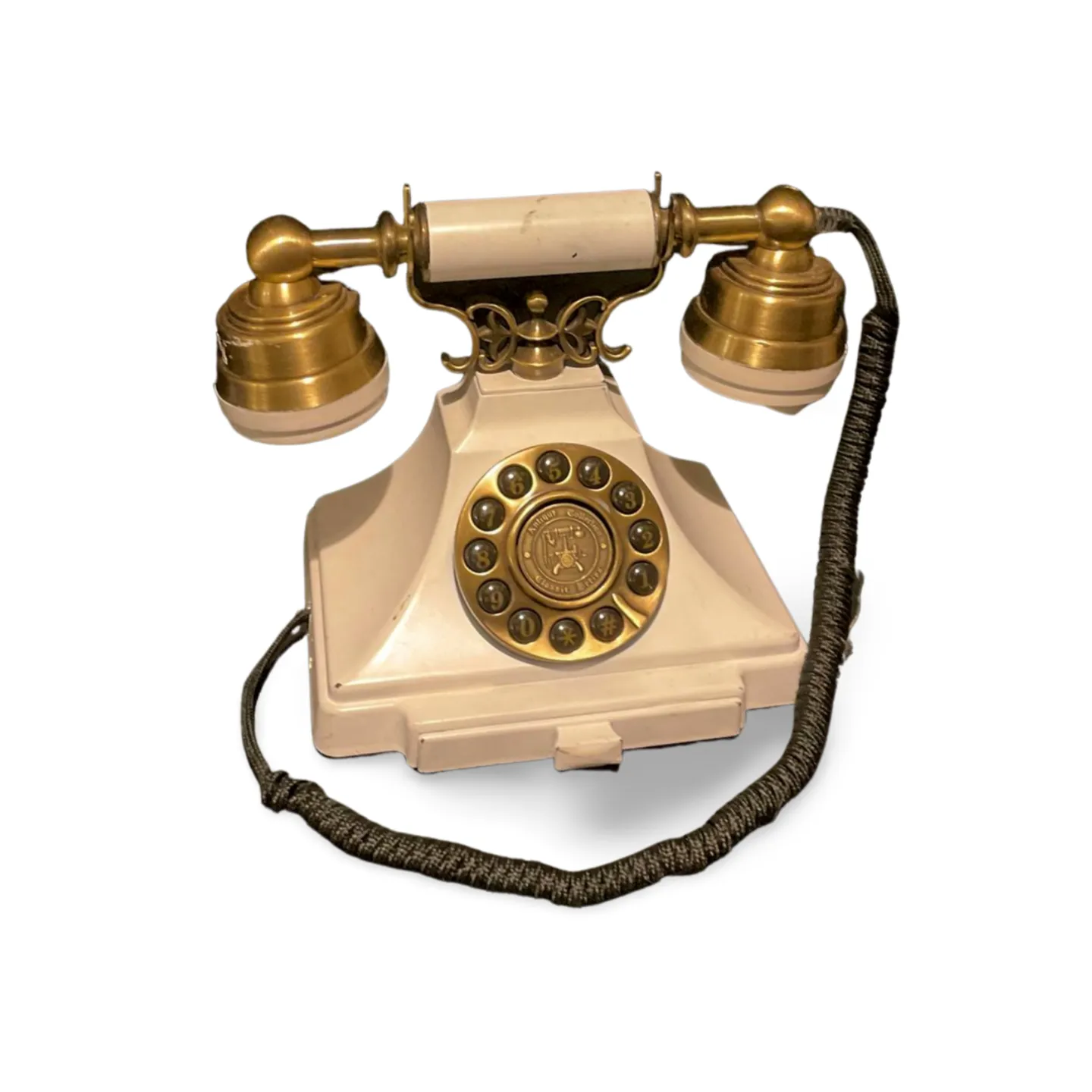 Telephone - White Vintage Rotary Style