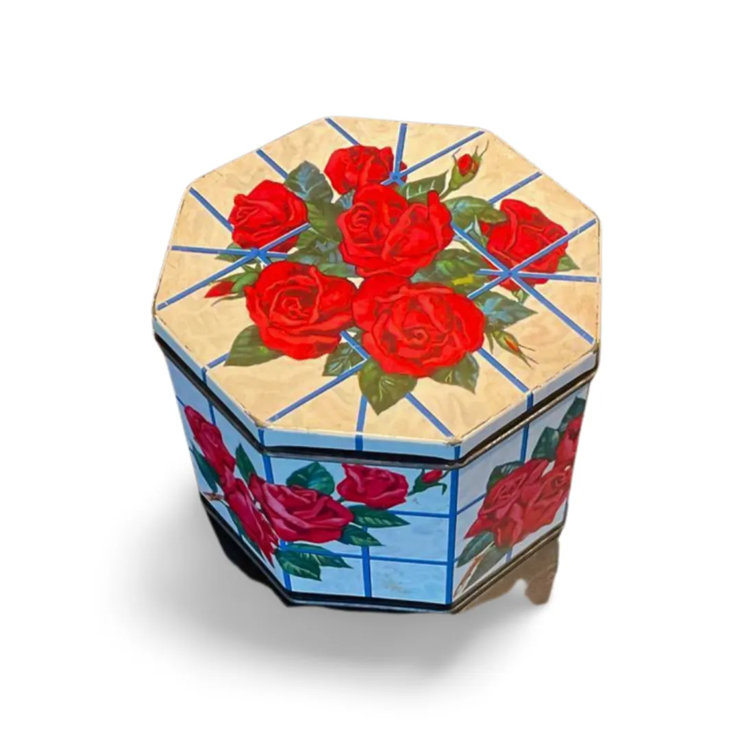 Tin - Vintage Rose Print 