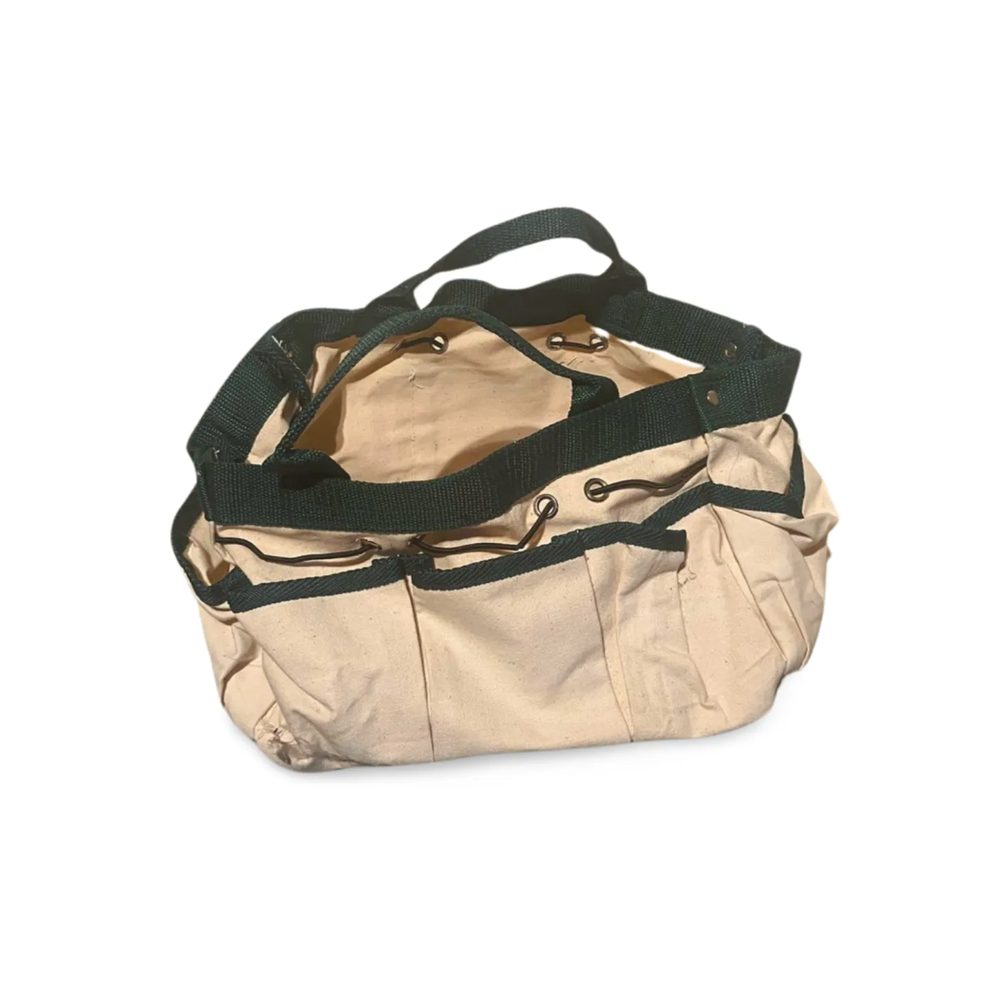 Gardeners Tool Bag - Cream Canvas Green trim