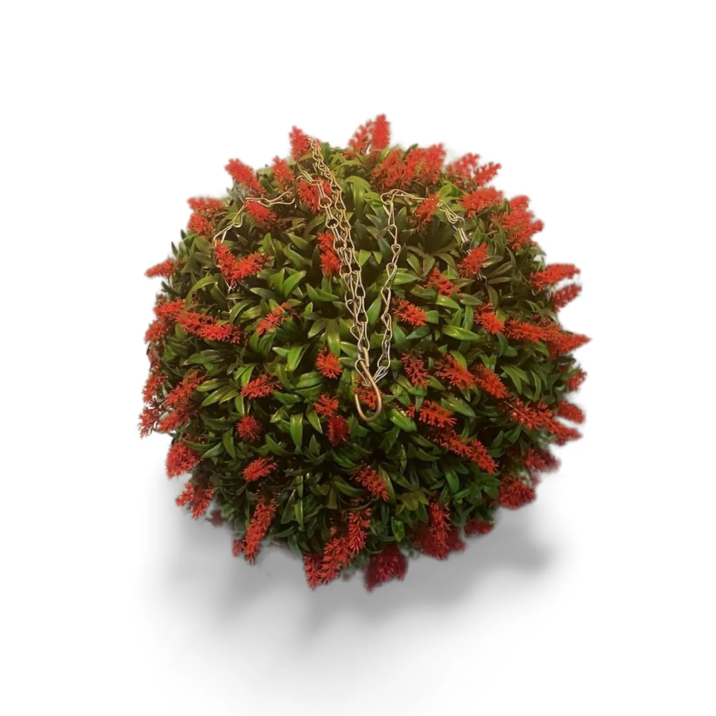 Topiary Ball - Pink Flowers With Hanging Chain