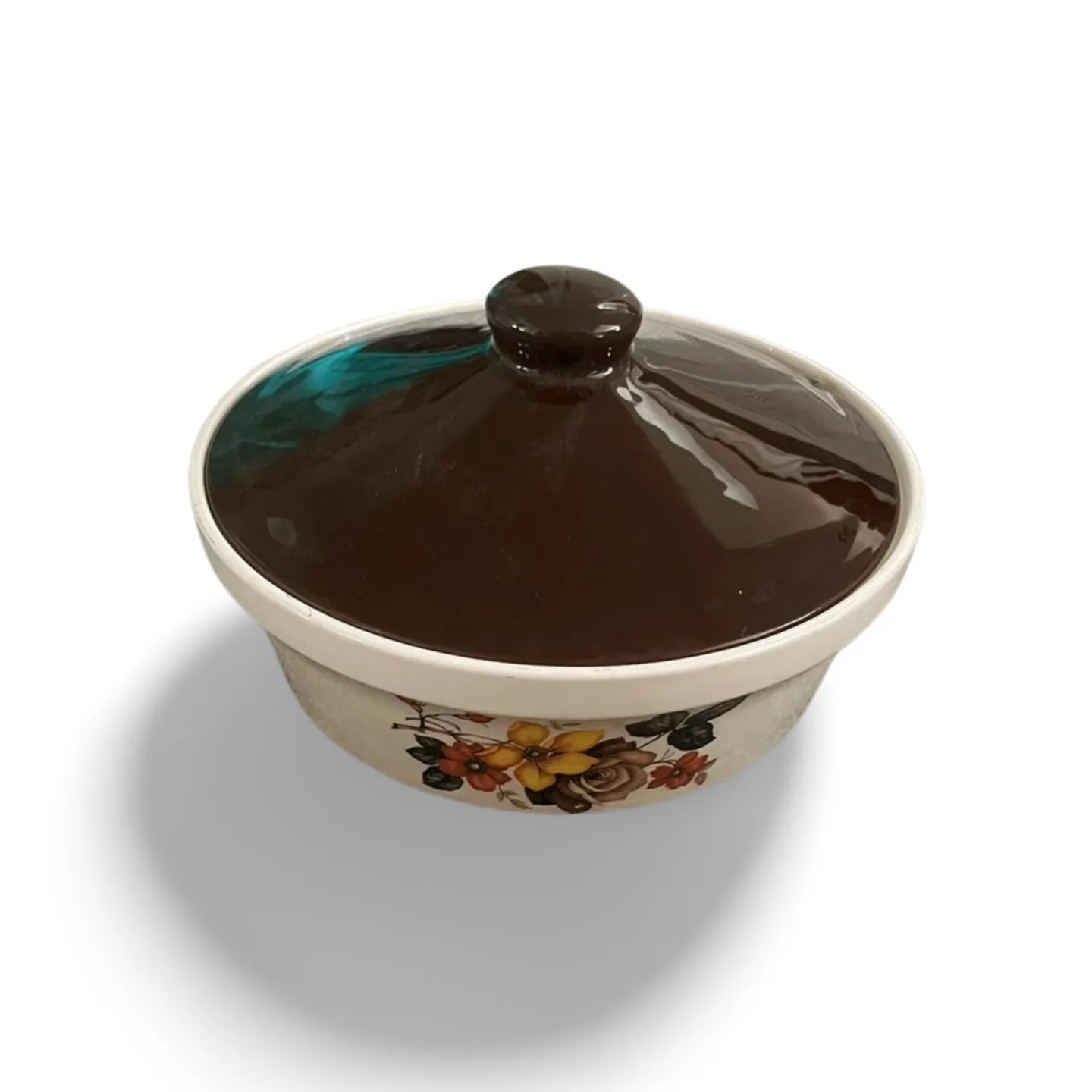 Casserole Dish - Brown Floral