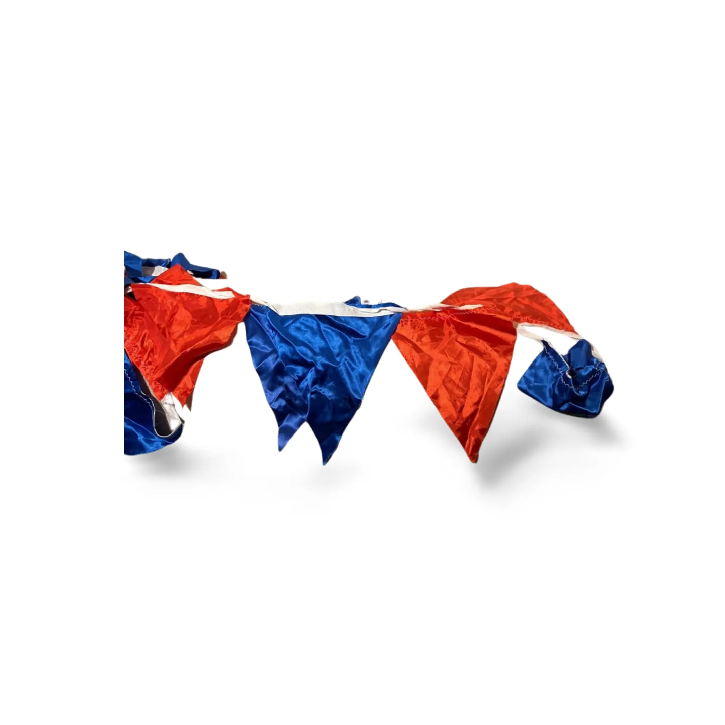 Bunting - Red and Blue on White Tape 