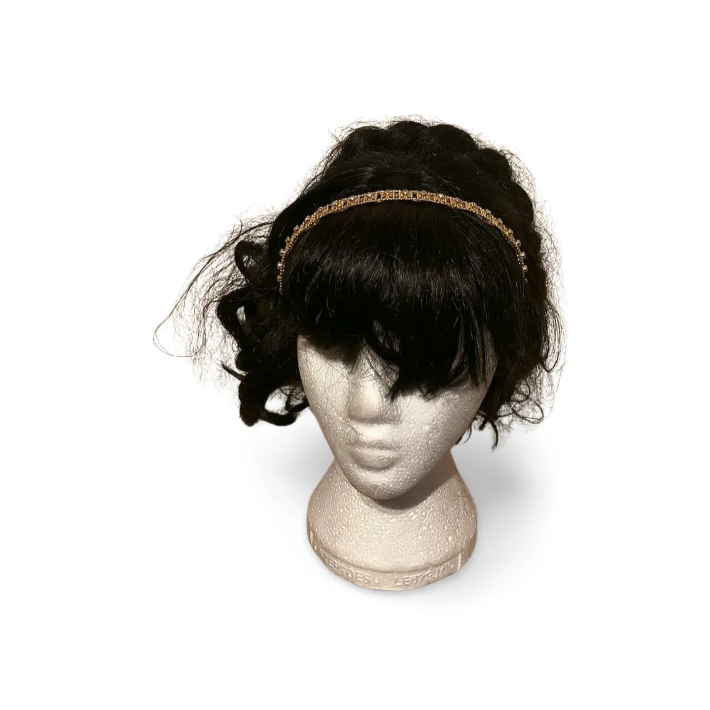 Headband Tiara - Gold and Small Crystal 