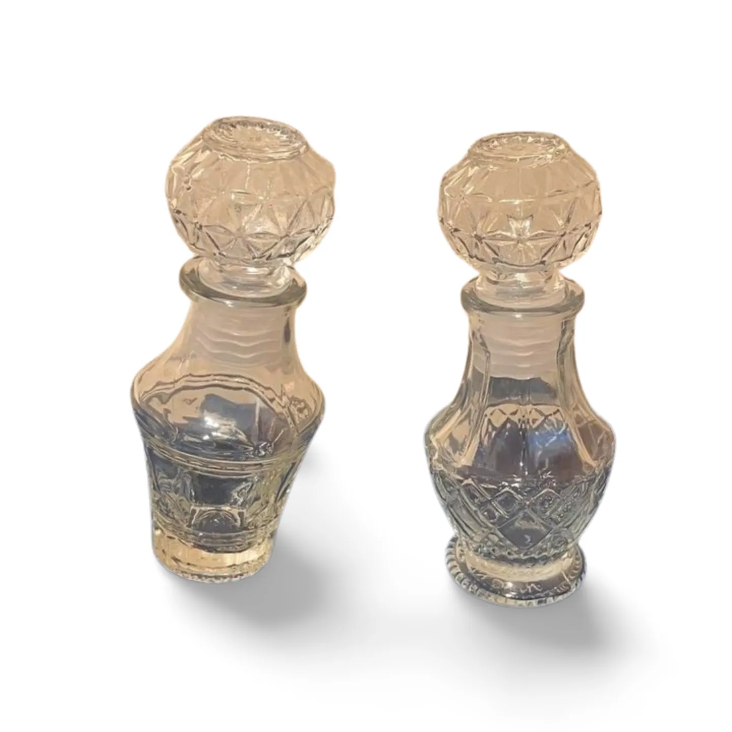 Cut Glass Bottles - Small, Type 1, x2