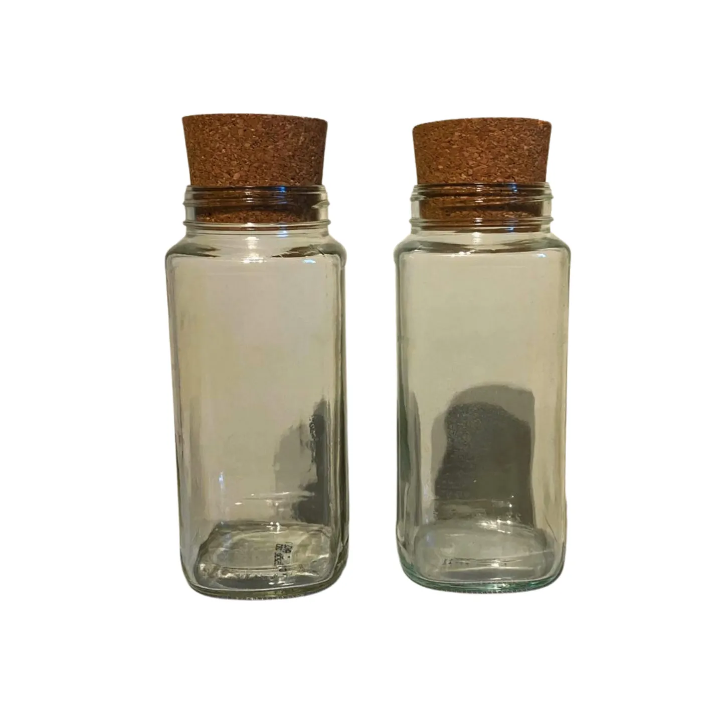 Storage Jars - Glass Square x2