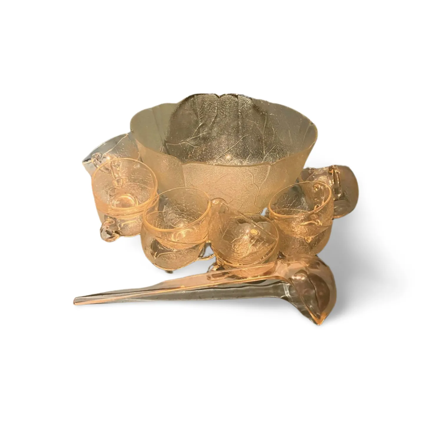 Punchbowl, Ladle & 12 Cups - Glass 