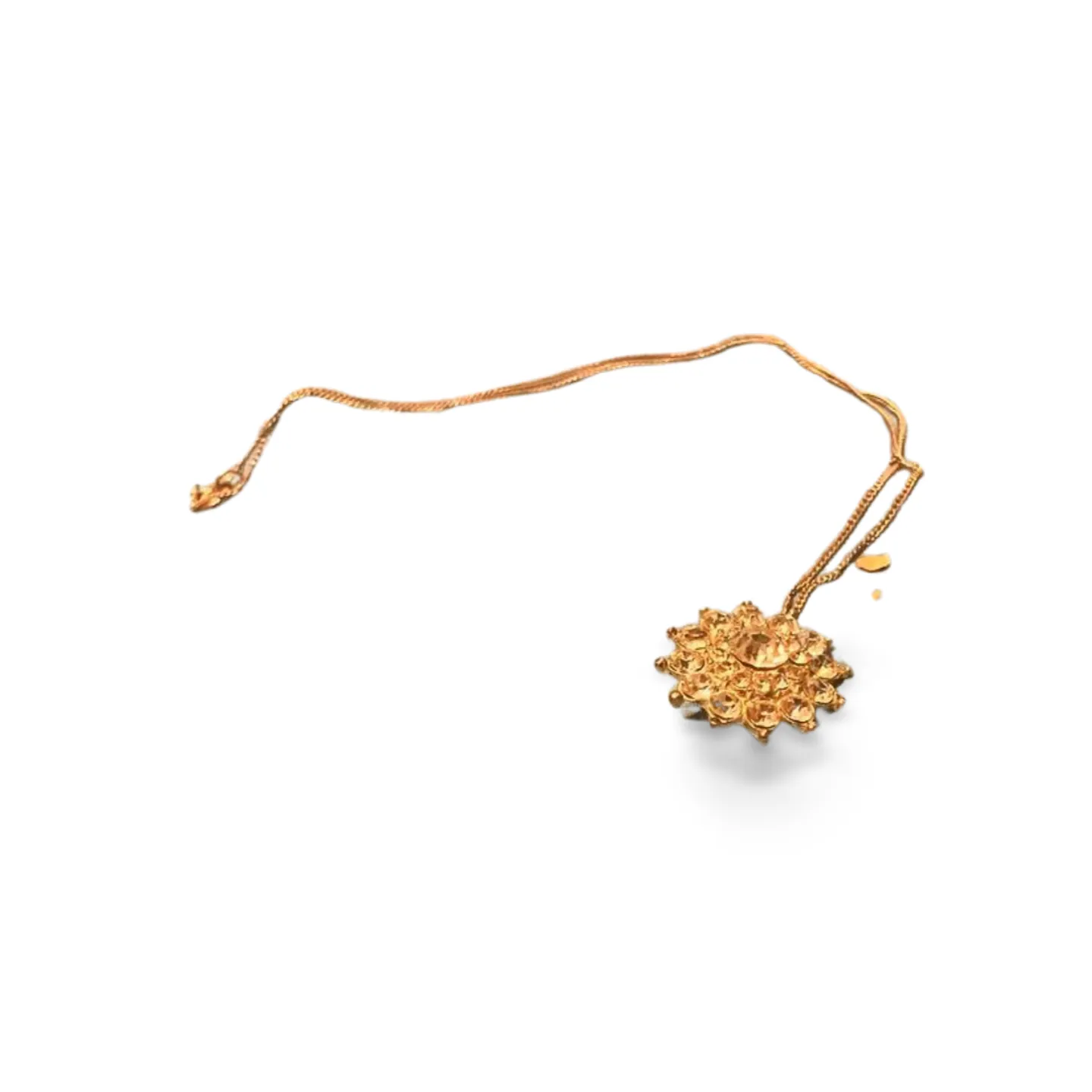 Pendant - Diamanté On Thin Chain