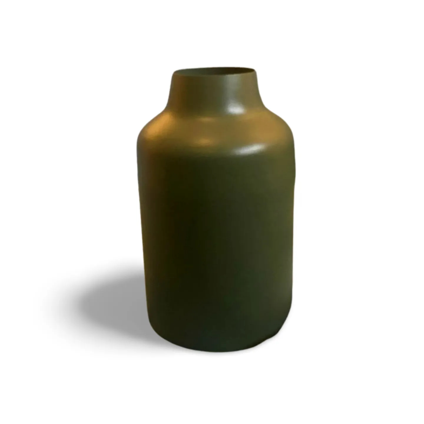 Vase - Dark Green Plain Metal