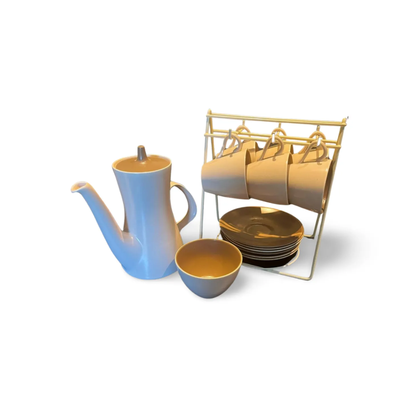 Coffee Cup Set - Sepia and Mushroom