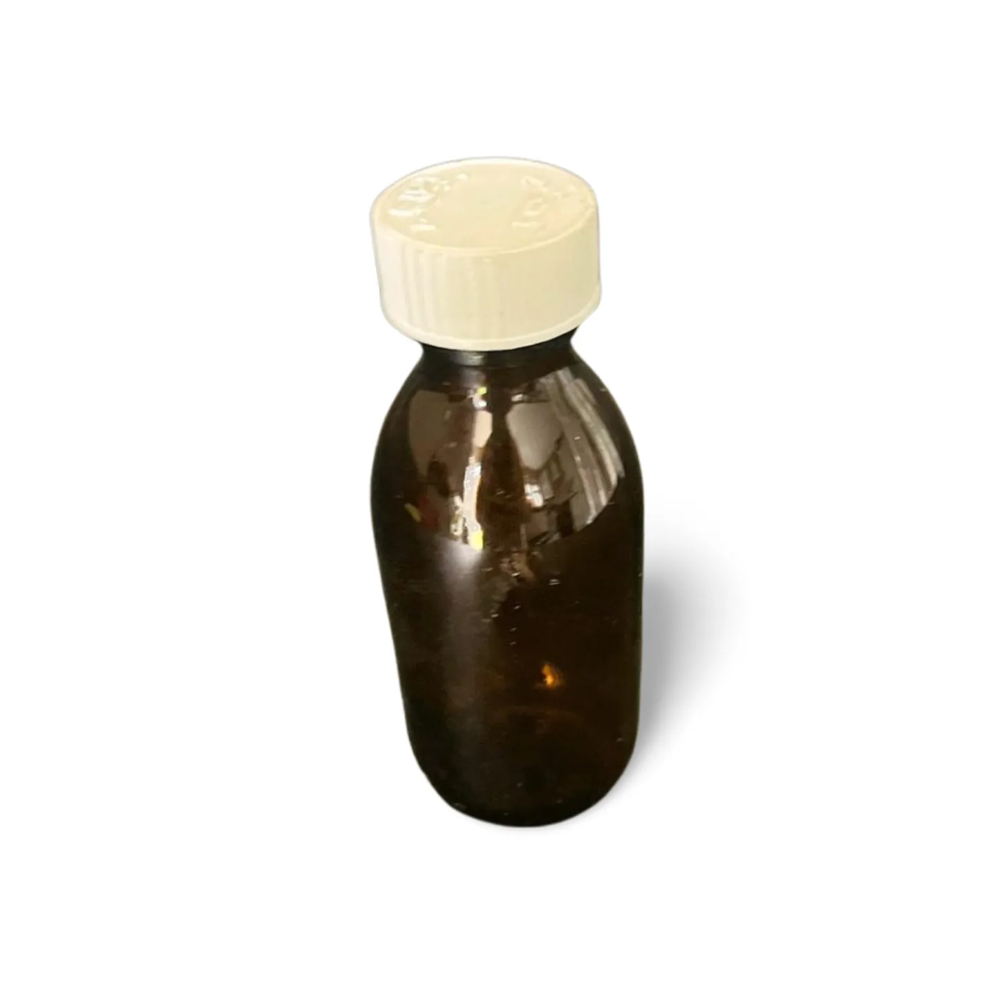 Medicine Bottle - Glass, Amber, Medium with Child Safety Lid