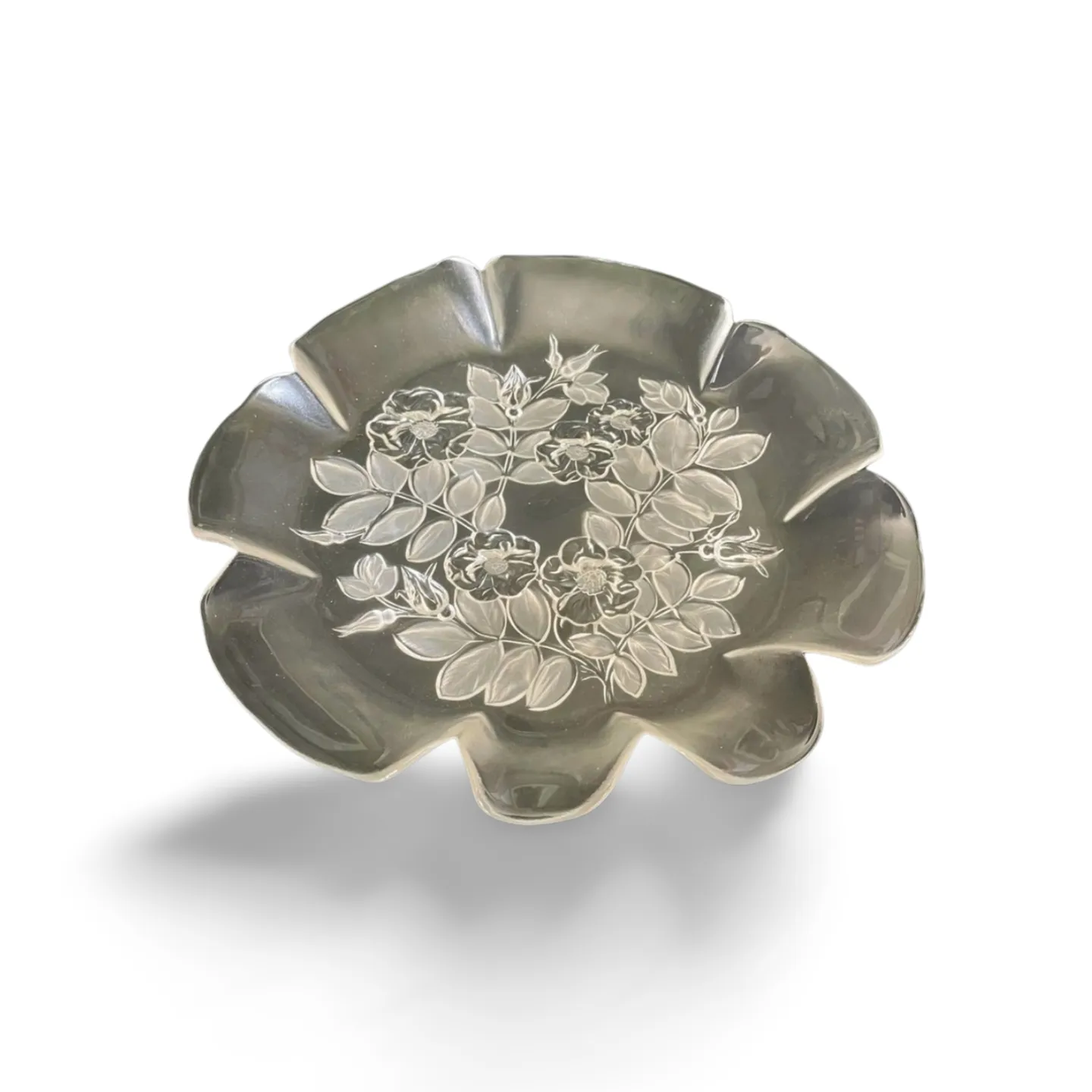 Serving plate - Glass Floral