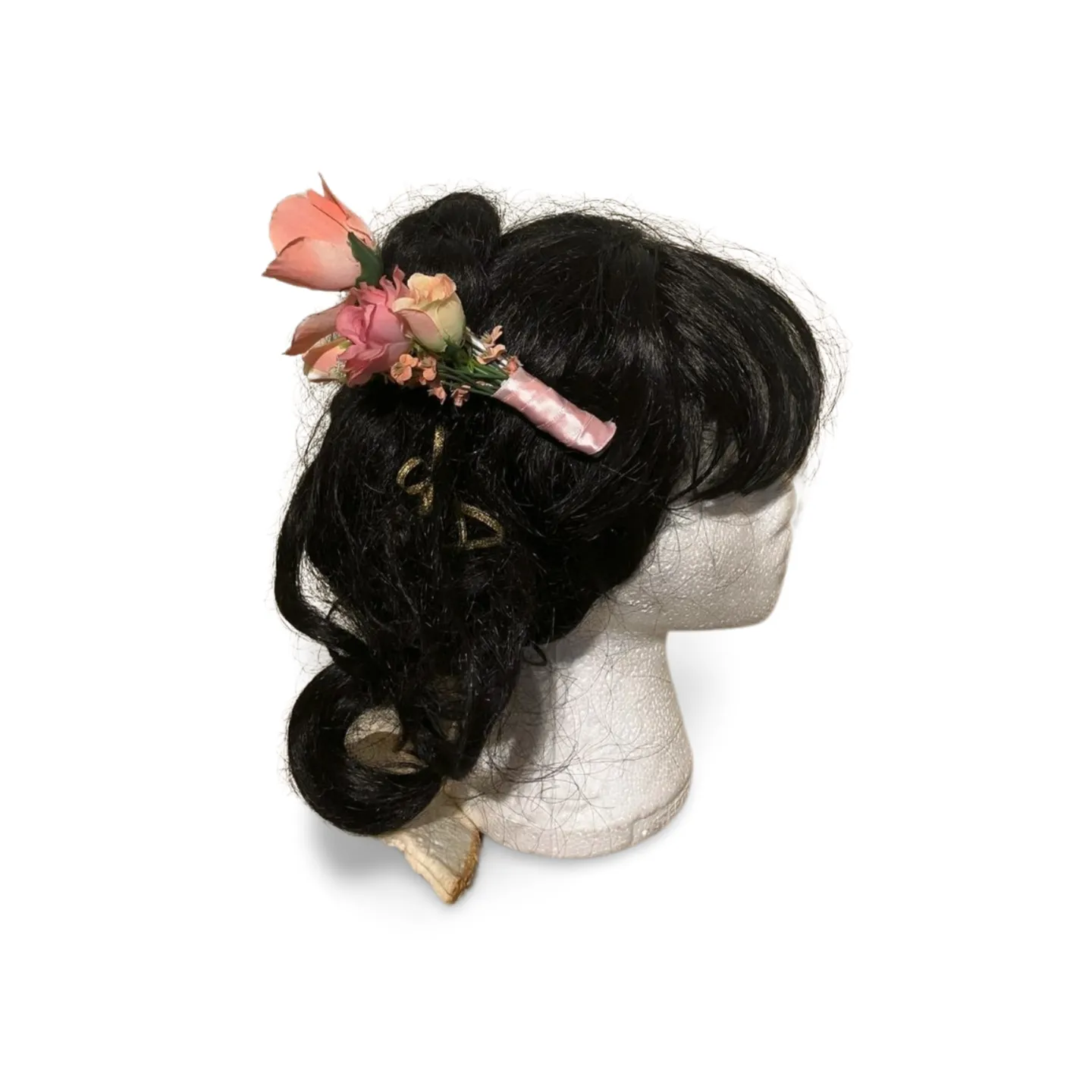 Hair Clip - Pink Floral Spray 
