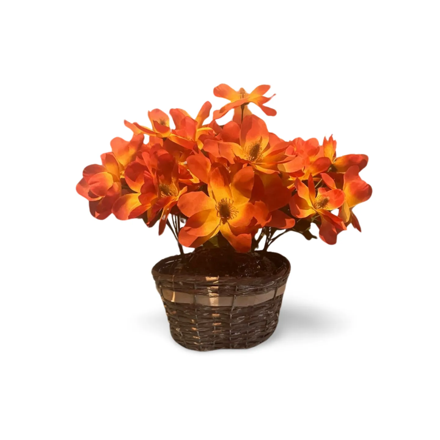 Flowers - Red Orange In Basket