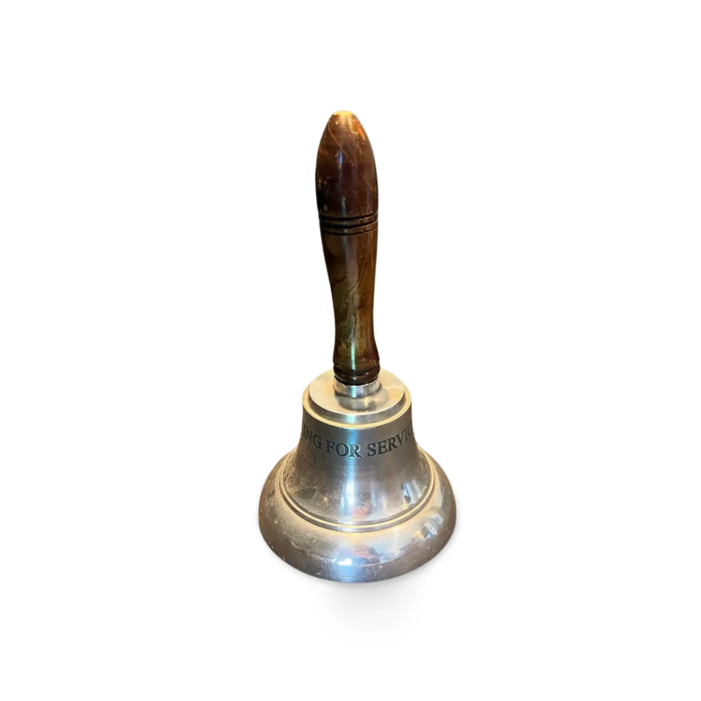 Hand Bell - Silver Engraved Ring For Service