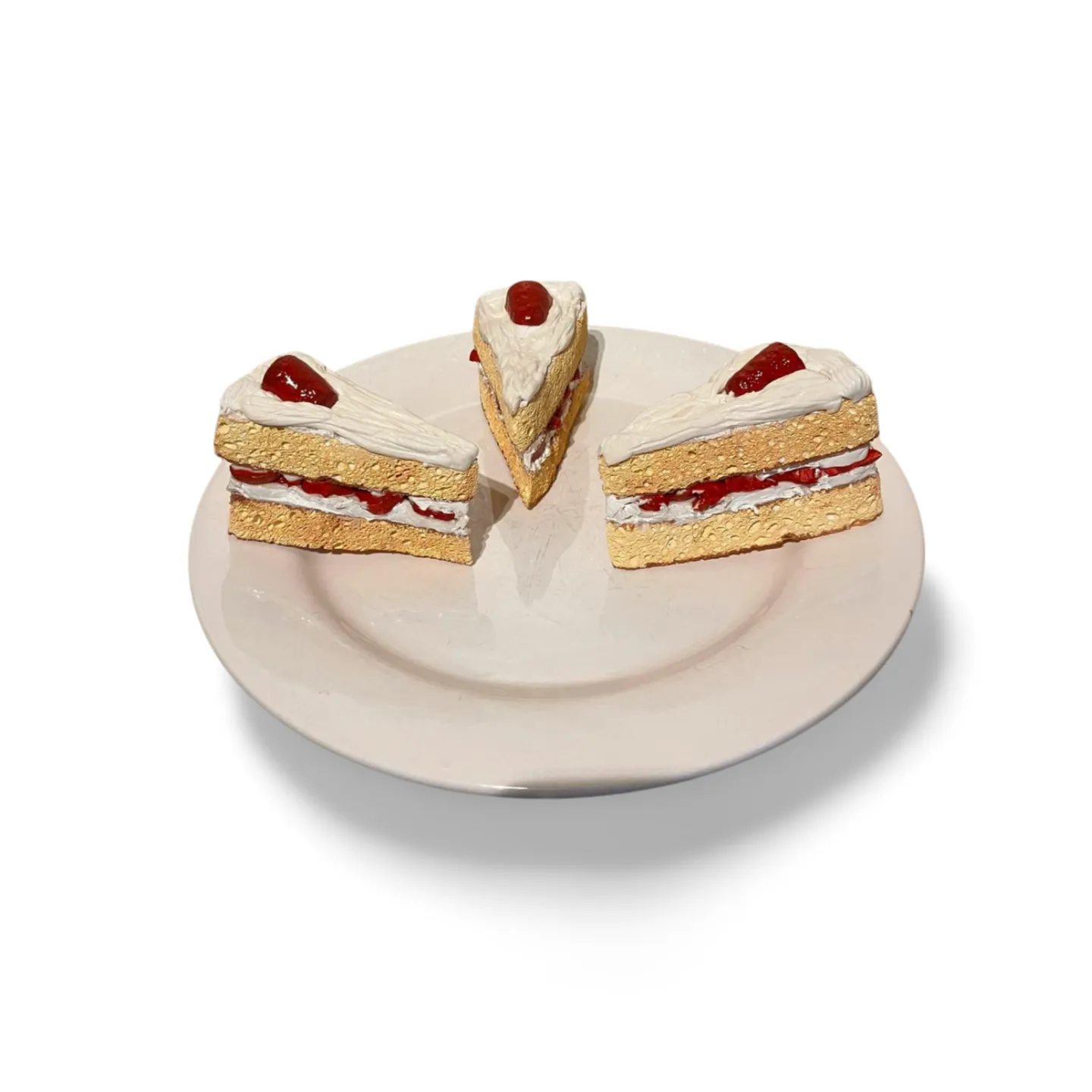 Cake - Sponge Slices with Strawberries and Cream x3