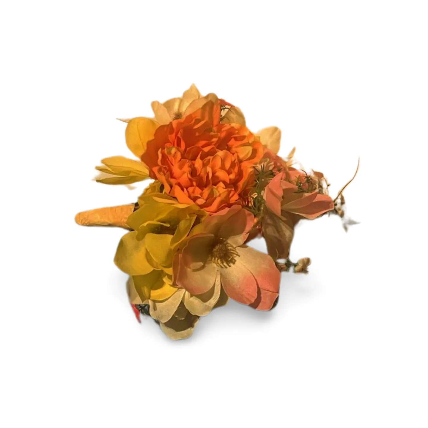Posy - Yellow Pink Orange Hand Tied