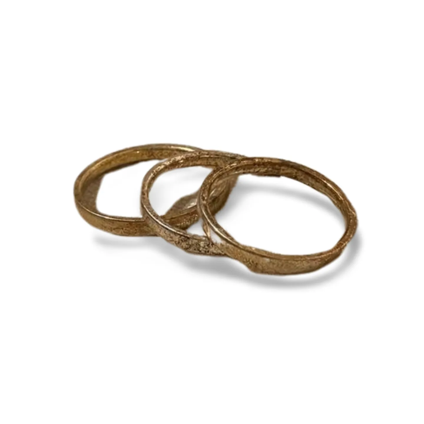 Rings - Plain Silver Bands x3