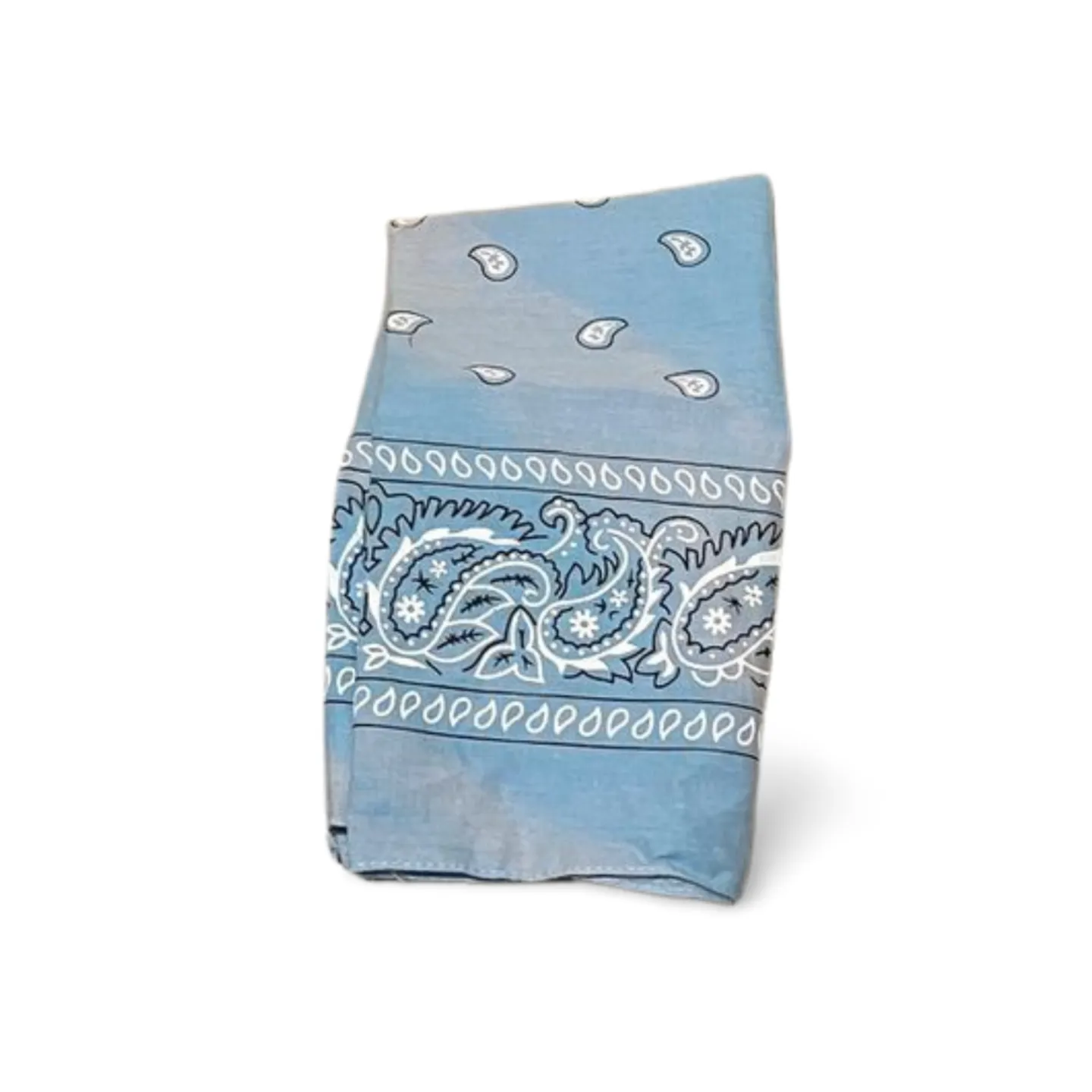 Handkerchief - Large Blue Cotton Paisley Print 