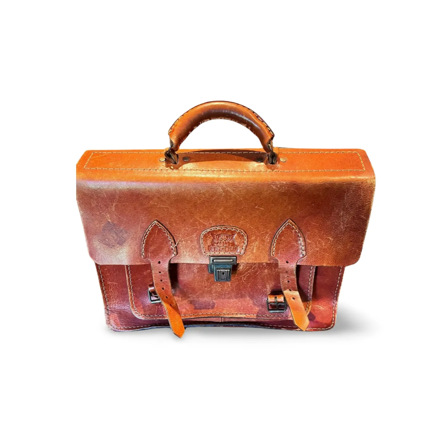 Satchel/Briefcase - Light Brown Leather 