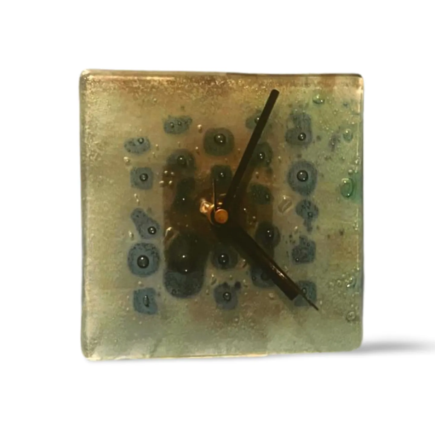 Wall clock - Green Glass Tile