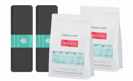 Refill Bags and Coagulant Dry Flush Toilet - 60 Uses