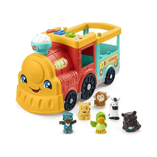 Fisher-Price Little People Big Animal Train Toy with Lights Music and Smart Stages Learning Content