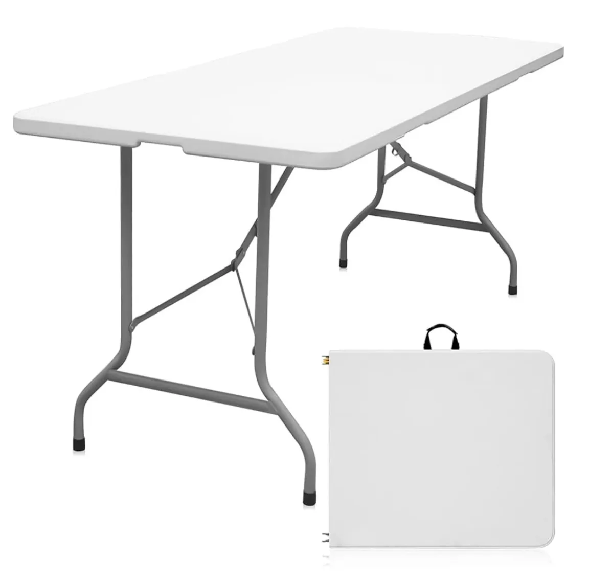 Basic Plastic Table - Folding - White - 6'