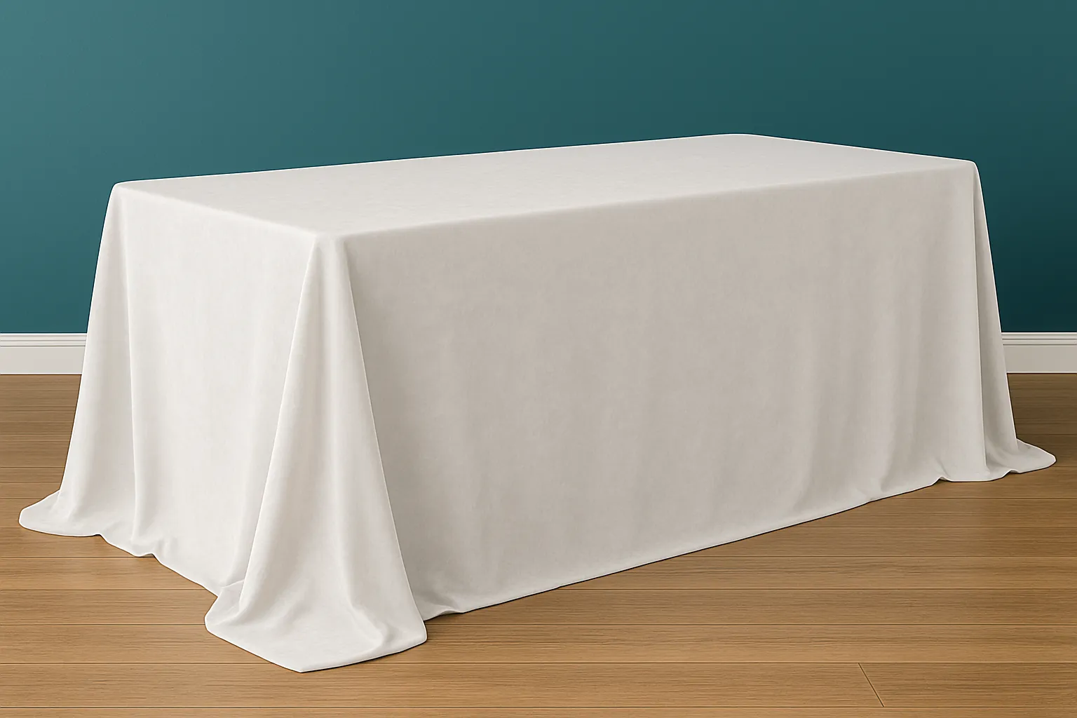 Tablecloths Velvet Rectangle 90'X156"-White Color