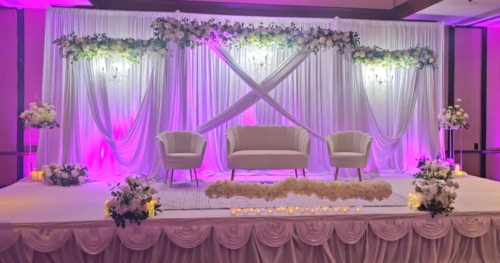 Signature Wedding Backdrop & Seating Set