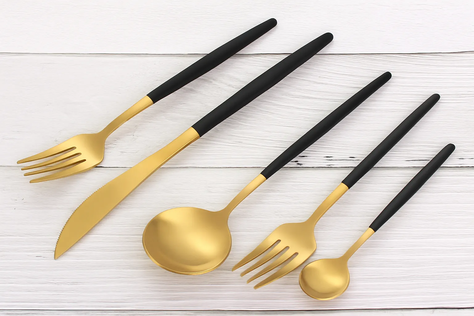black Gold Stainless salad Forks