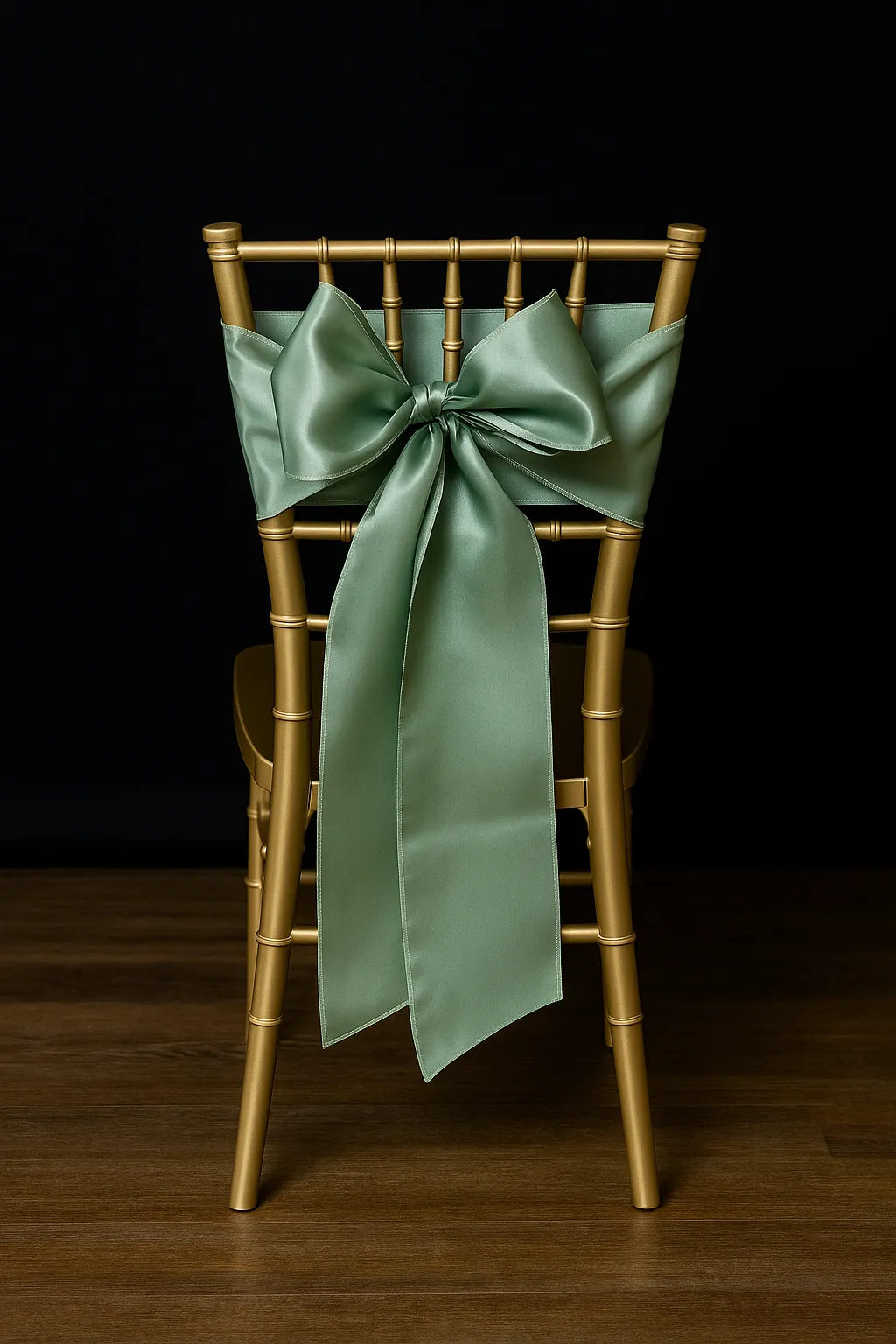 Sage Green Satin Chair Sashes