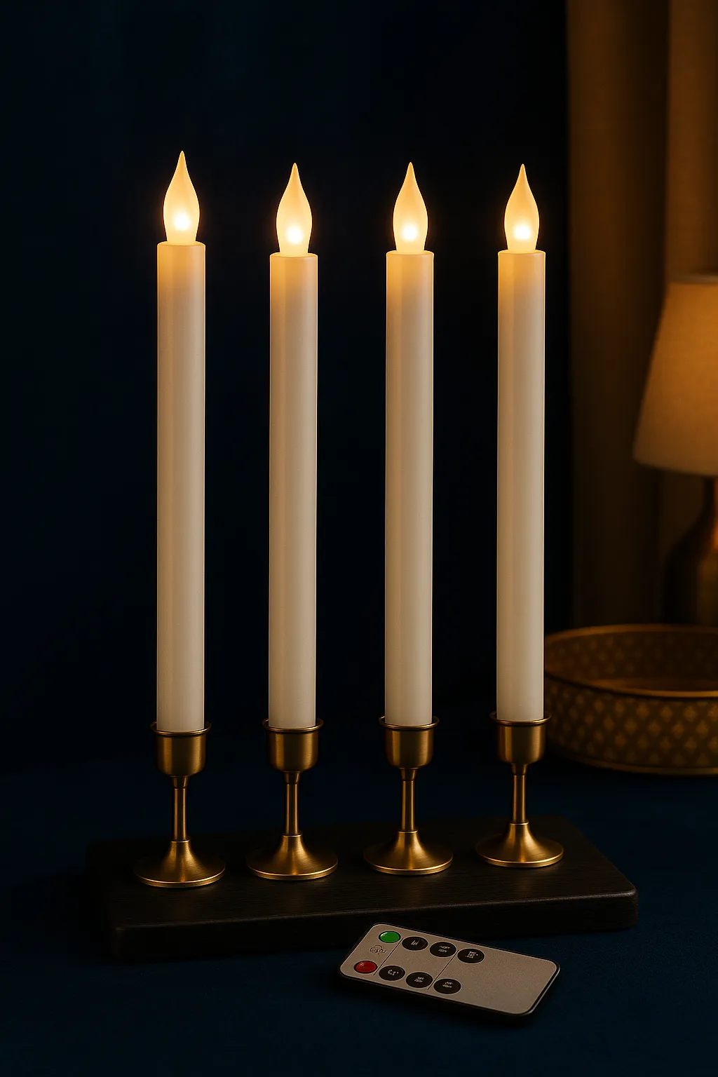 Flameless led Taper candles 4 sets ( AAA bateries not included)